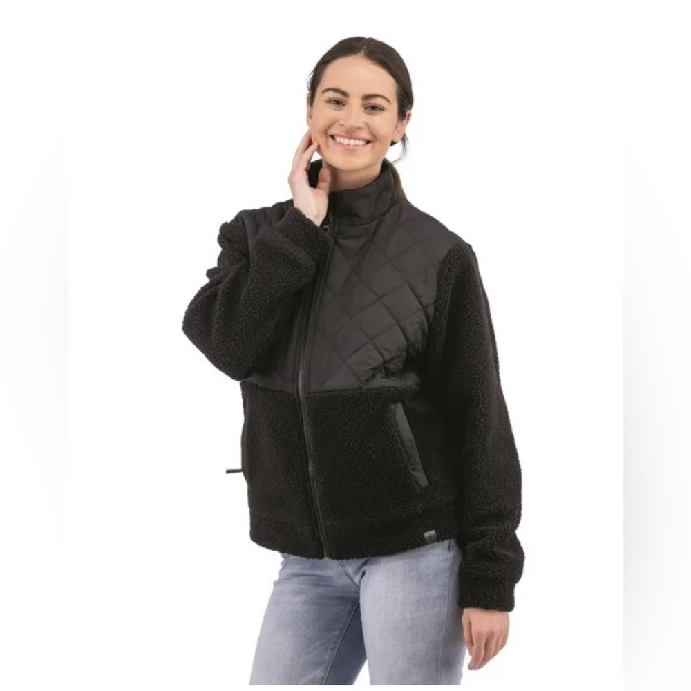 LIV Women's Full Zip-Up Outdoor Sherpa Jacket NWT Size M